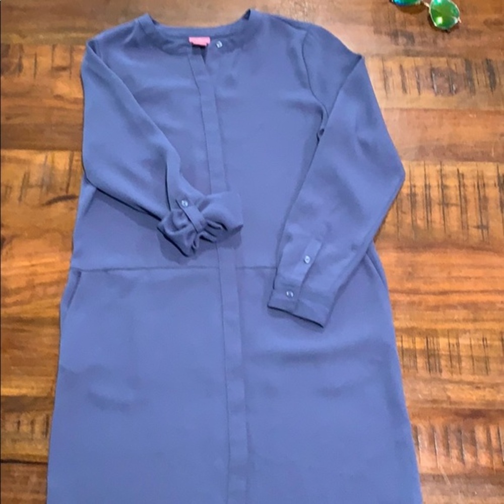 Saville Row Button Down Blue Dress